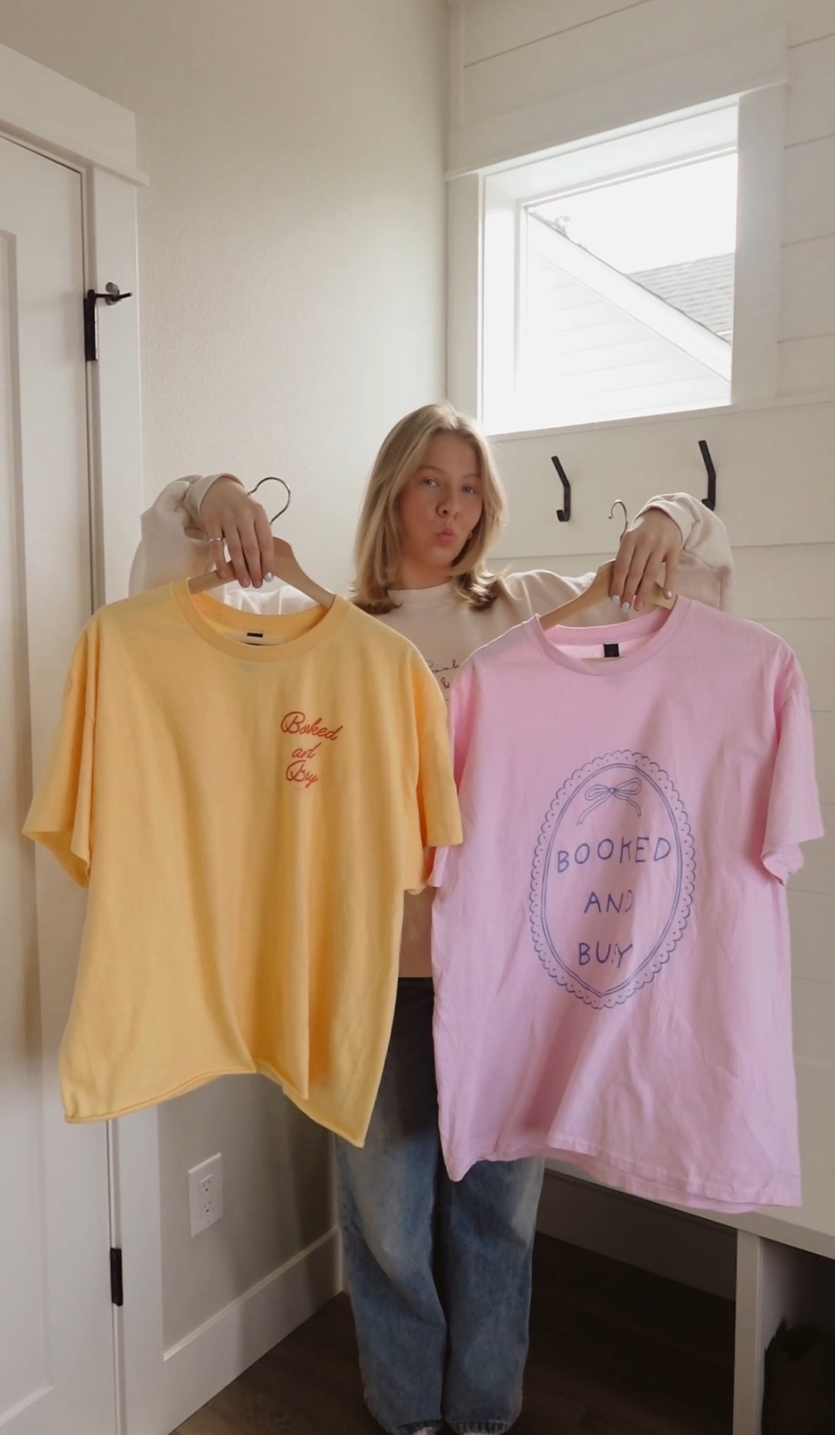 Booked and Busy Mirror - Pink Unisex Tee