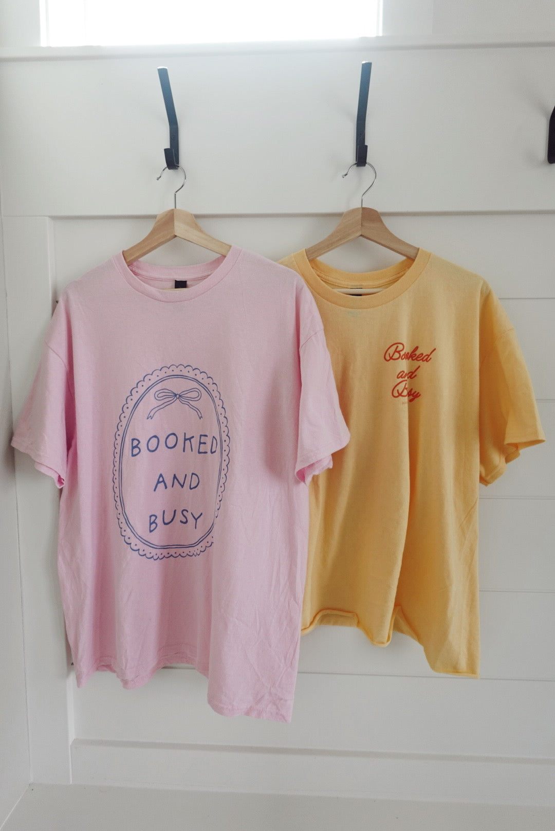 Booked and Busy Mirror - Pink Unisex Tee