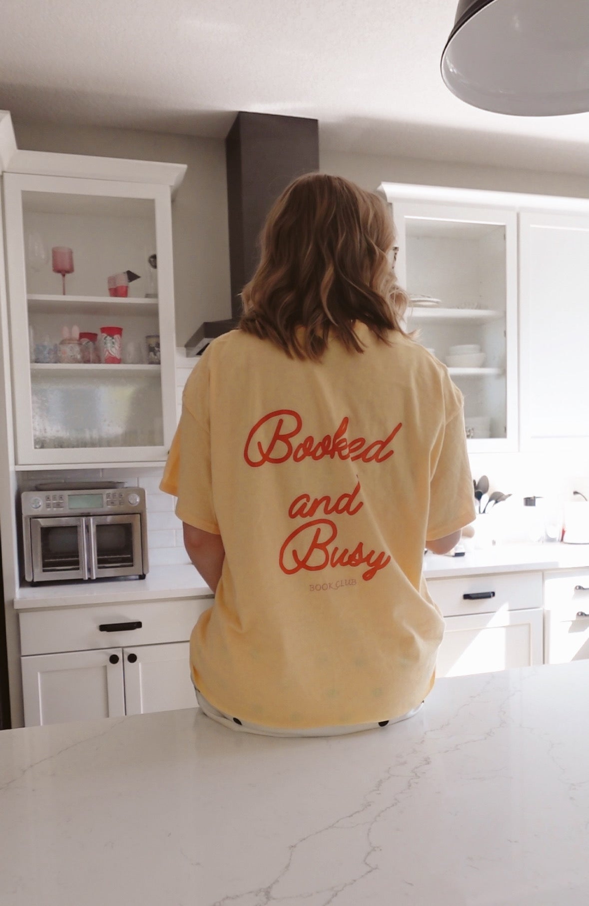 Booked and Busy Club - Butter Yellow Unisex Raw Hem Tee