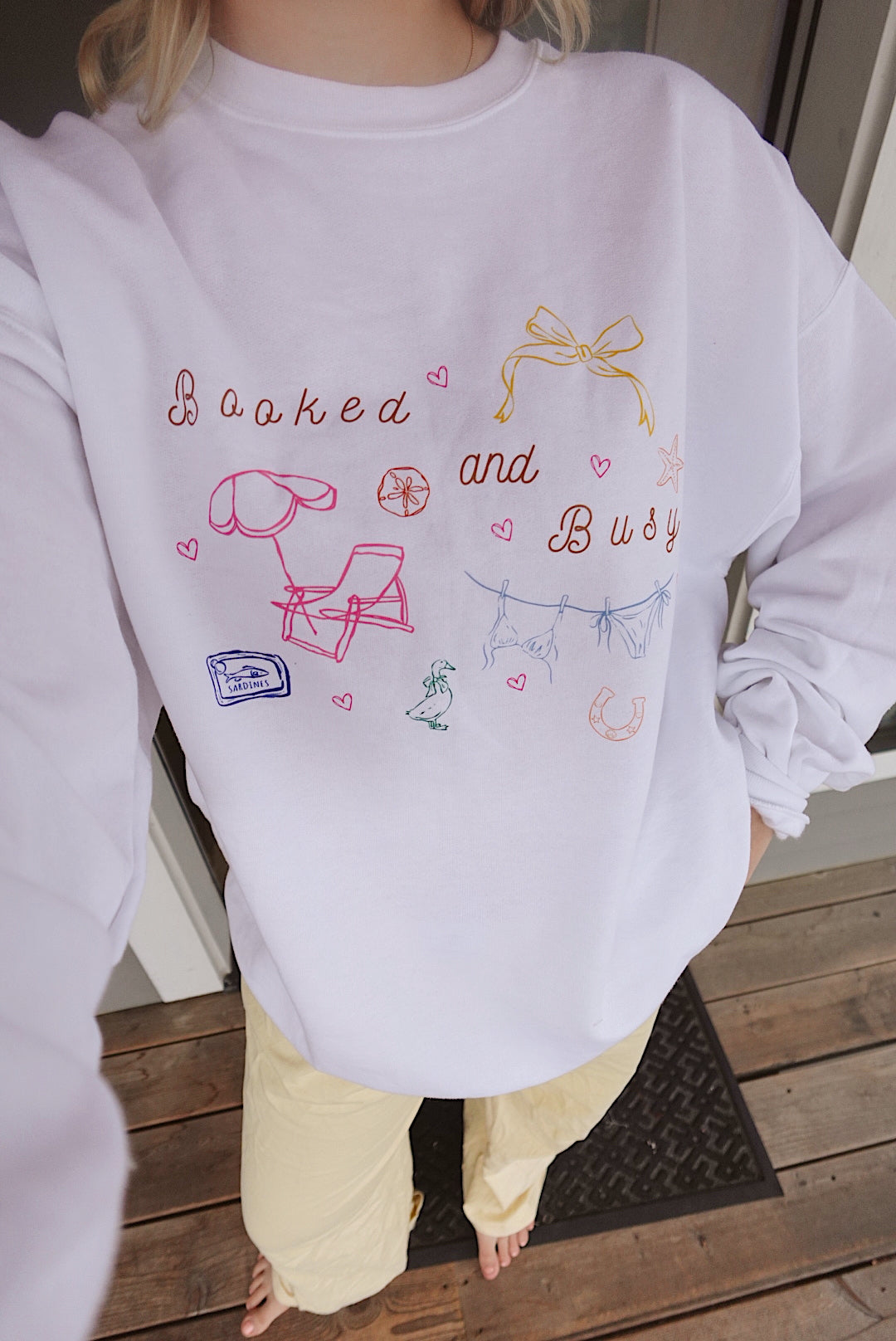 Booked and Busy Summer Crewneck