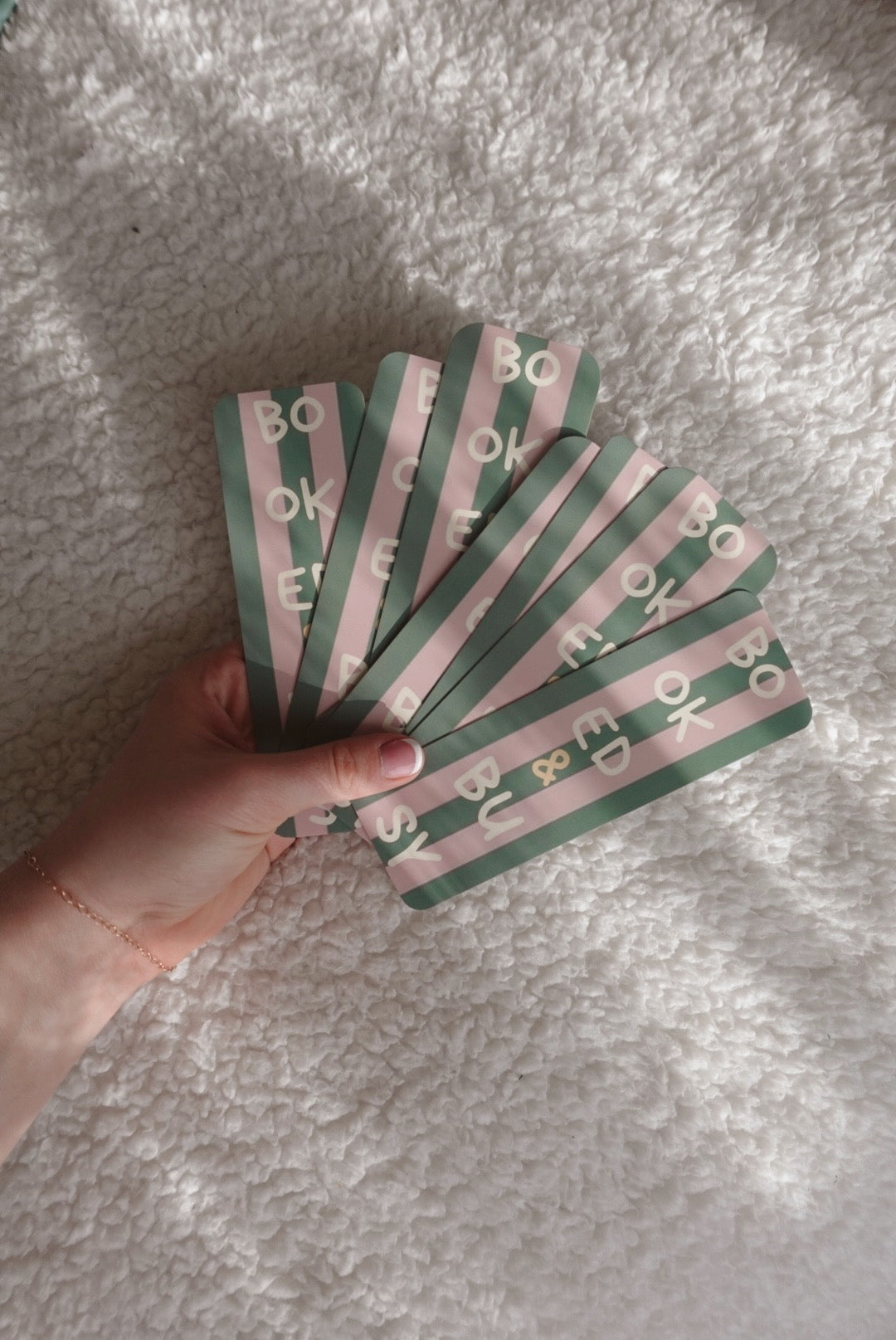 Booked and Busy Striped - Bookmark