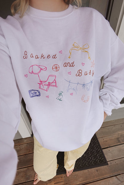 Booked and Busy Summer Crewneck