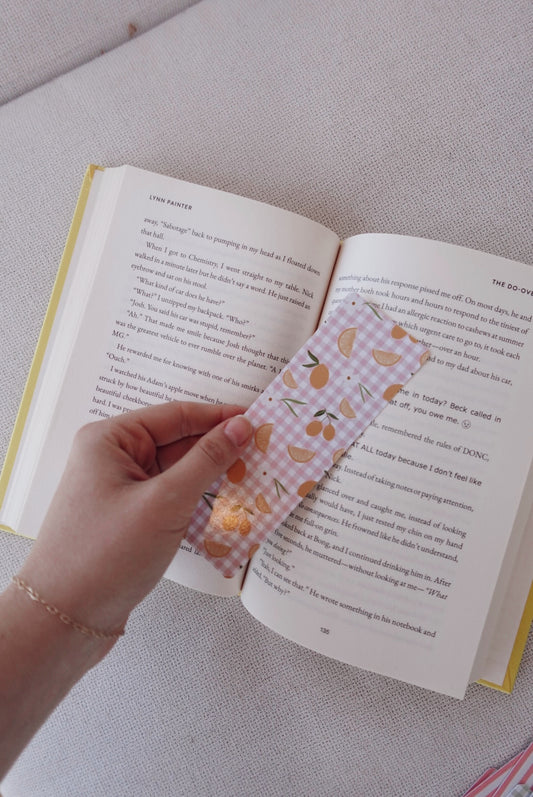 Lemon Gingham - Bookmark