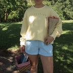 Book Lover Butter Yellow Crewneck