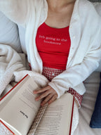 Brb Going to the Bookstore- red baby tank