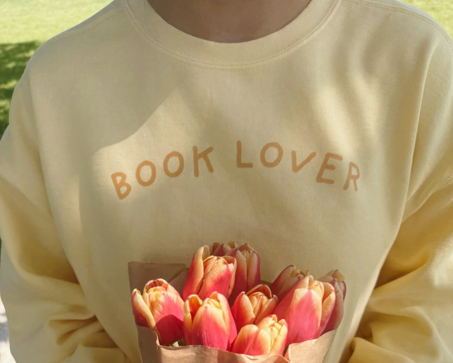 Book Lover Butter Yellow Crewneck